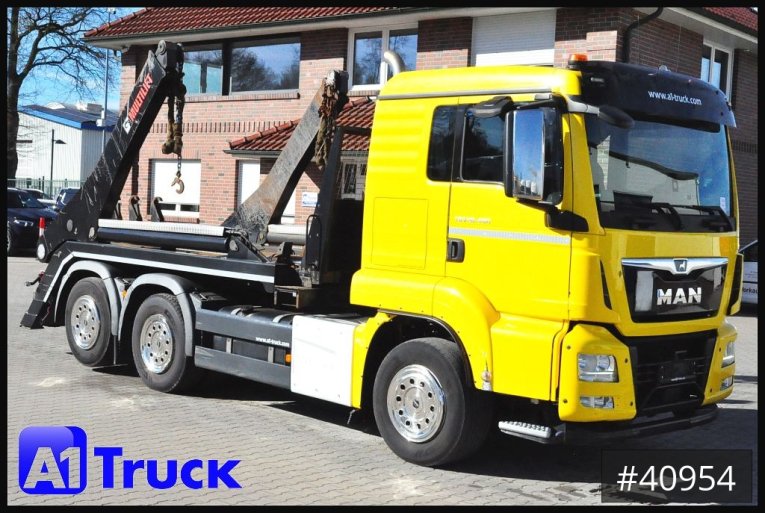 MAN - Absetzkipper - LKW > 7.5 - TGS 26.460 Hiab Lift/Lenk  Funk, Navi, 