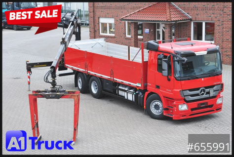 Actros 2546 MP 3, HIAB Kran, Lift-Lenkachse, 