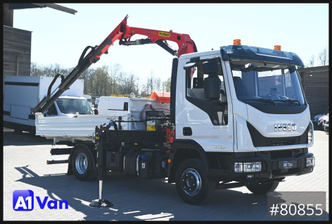 Eurocargo 80E22 Kipper Kran, Palfinger, Klima, Luftfederung 