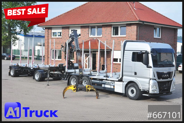 MAN - Holztransporter - LKW > 7.5 - TGX 26.480, Holz Kesla 2109, 6x4, 
