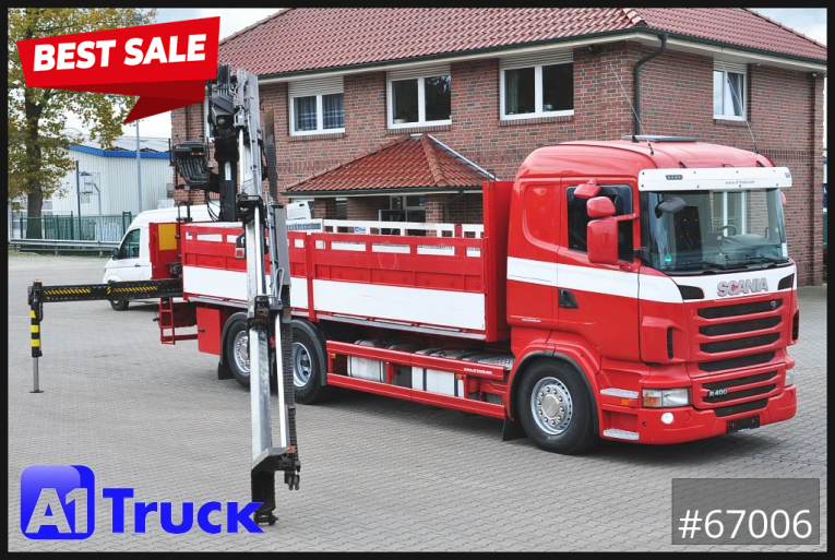 Scania - Autokran - LKW > 7.5 - R400, HIAB XS 211-3 Lift-Lenkachse
