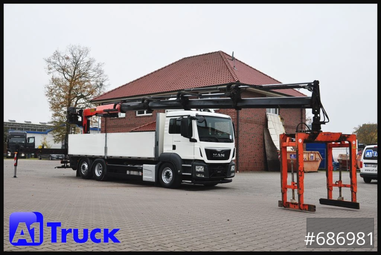 MAN - Pritsche - LKW > 7.5 - TGS 26.440,  Kran PK23.001L, 16m, Lenkachse