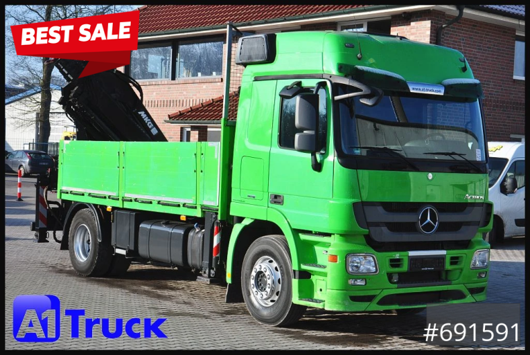 Mercedes-Benz - Pritsche - LKW > 7.5 - Actros 1844 MP3, Kran MKG 291 HP 5+3 Funk, 