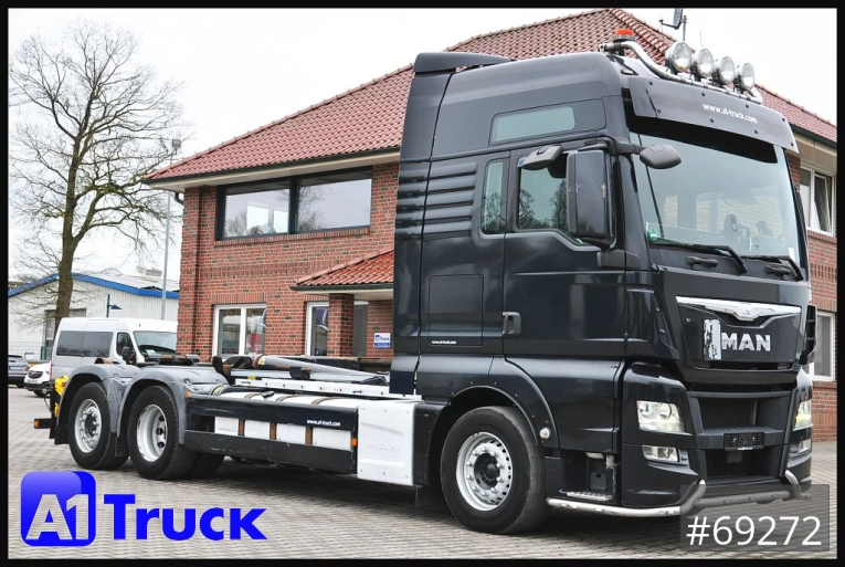 MAN - Abrollkipper - LKW > 7.5 - TGX 26.480 LL ,XXL Meiller Funk Navi ACC 