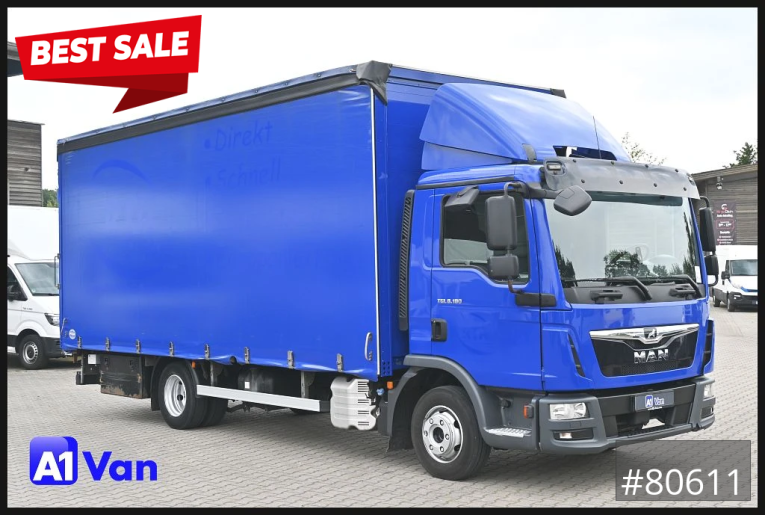 MAN - Pritsche und Plane - LKW < 7.5 - TGL 8.180 4x2 Pritsche Plane, LBW, Klima 